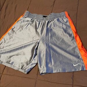 Nike Athletic Shorts in Gray with Orange Accents